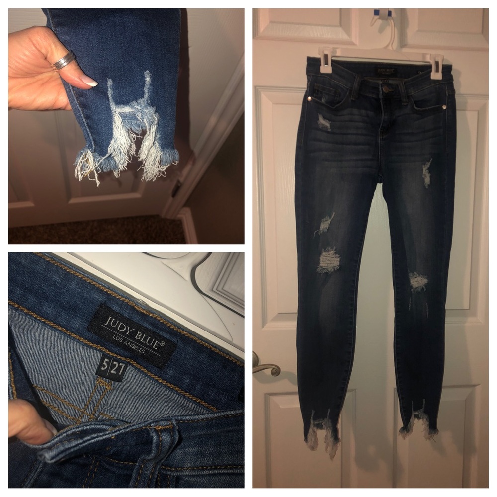 Judy Blue distressed ankle pants